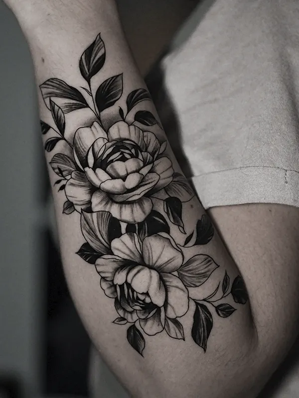 Woman's Arm Tattoo by Colombian Tattoo Artist Clayton Goethe