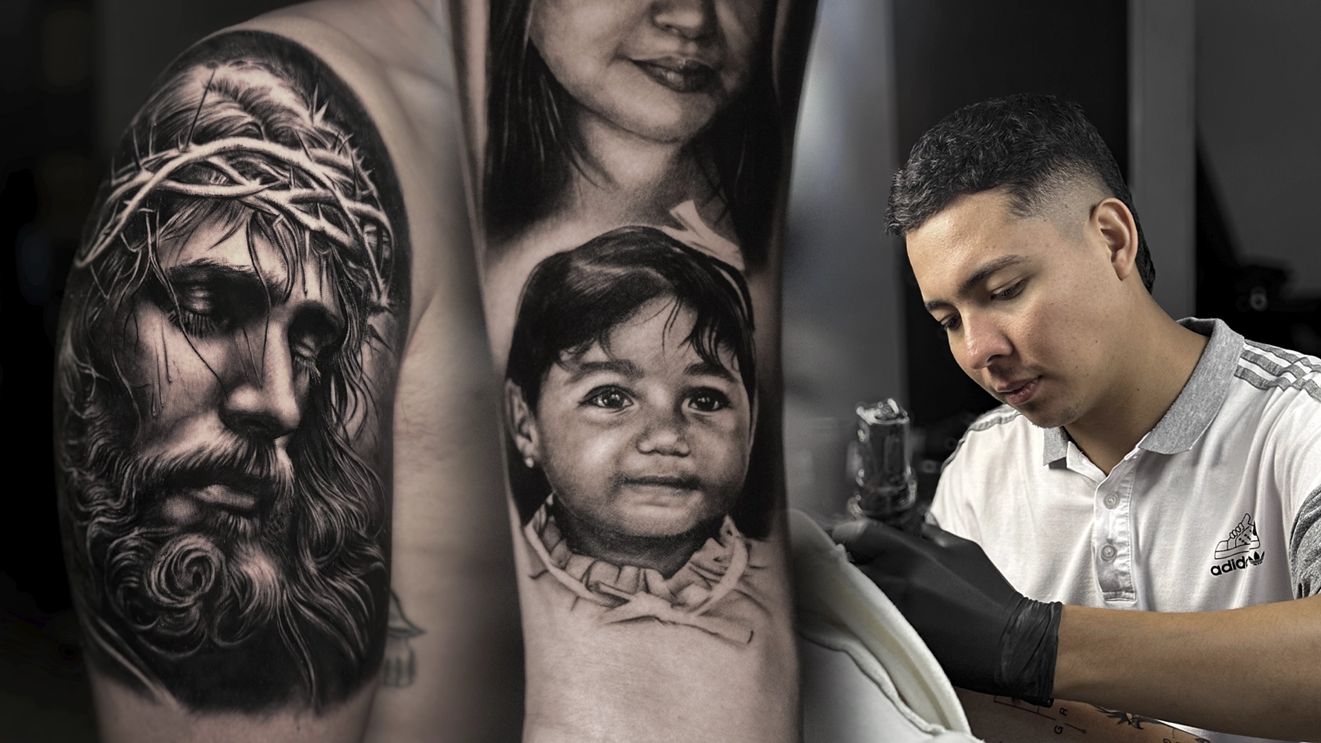 Arm tattoos done by a tattoo artist in Colombia, Goethe Ink